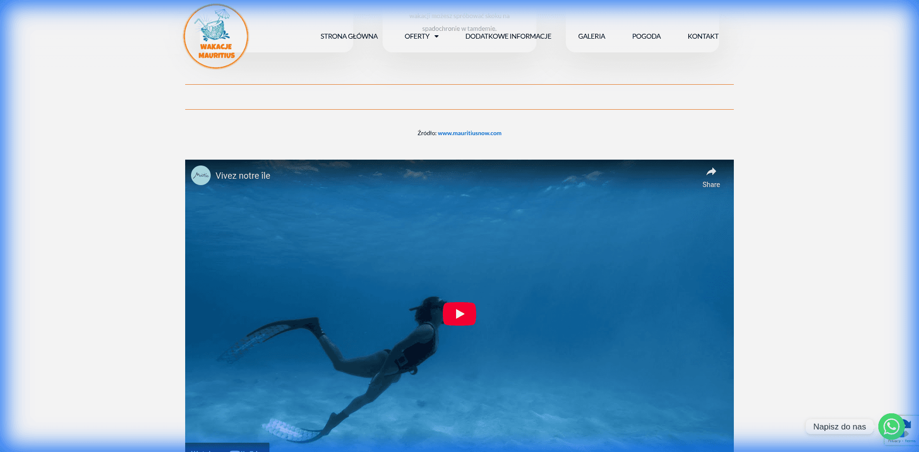 Wakacje Mauritius